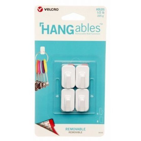 VELCRO BRAND 4CT WHT Micro Hangables VEL-30102-USA